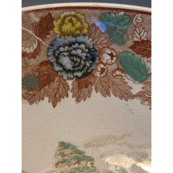 Vintage Nasco Mountain Woodland 11" Round Fruit / Serving Bowl - Picture 8 of 11